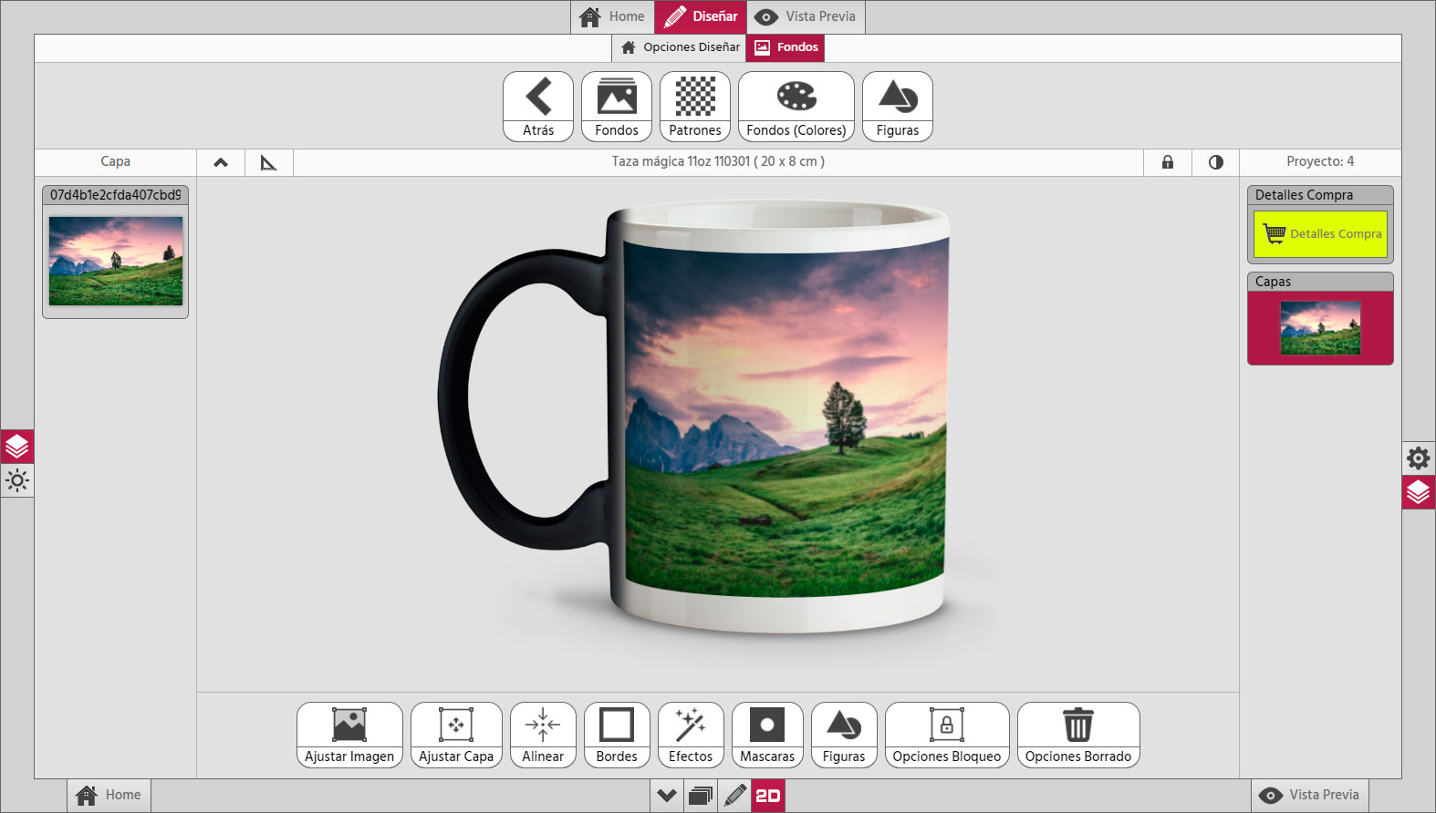 Photo Center 3D Taza Mockup